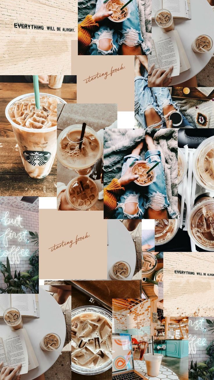 736x1308 Coffee Collage Wallpaper