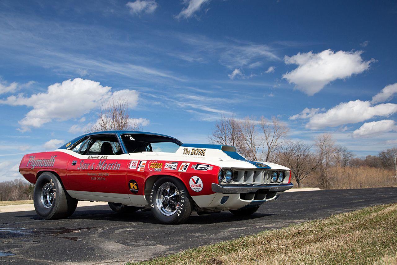 1280x853 Wallpaper Tuning Plymouth 1971 Hemi Cuda Sox Retro Sky automobile