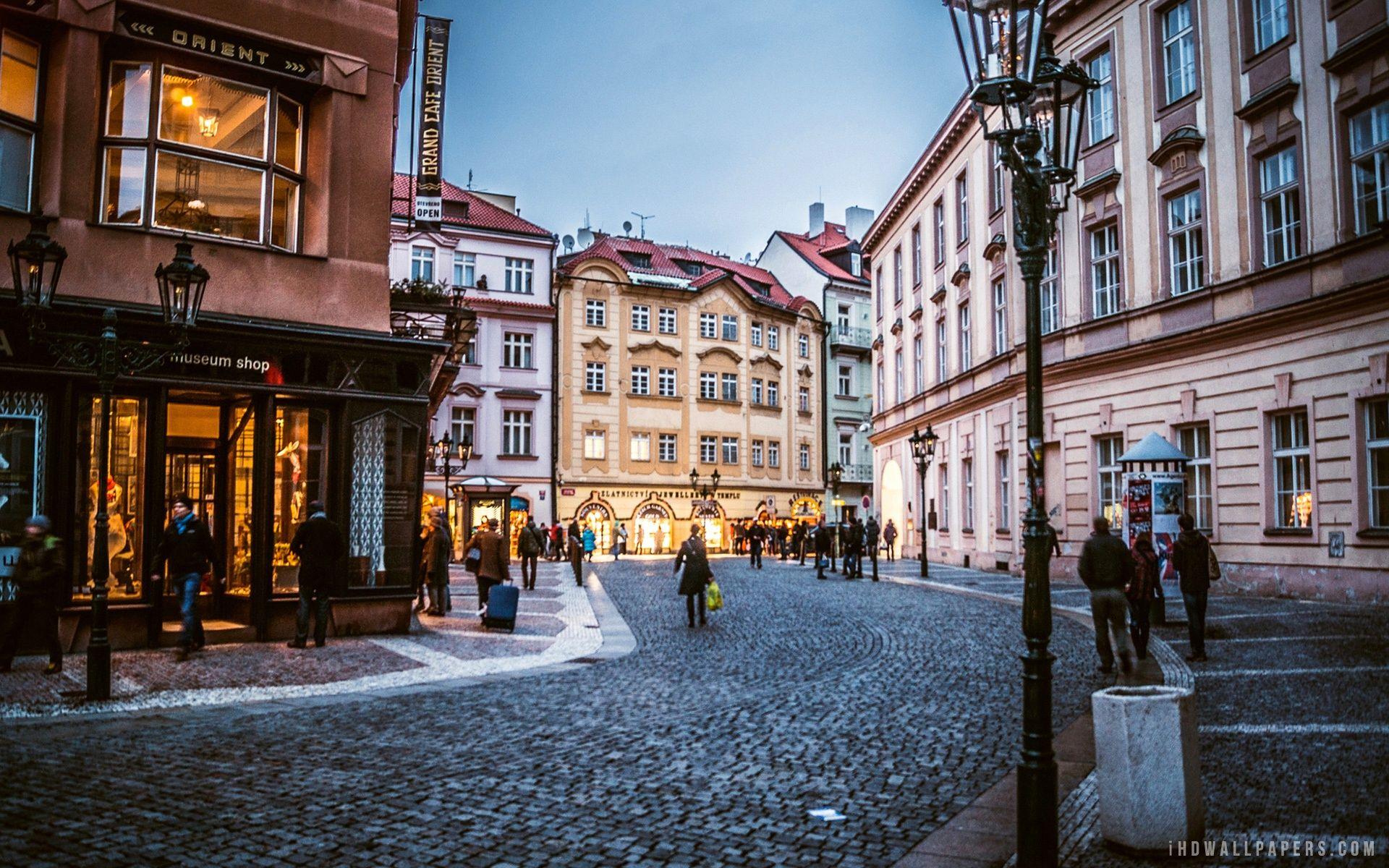 Hình nền 1920x1200 Prague City Street.  du lịch và thế giới