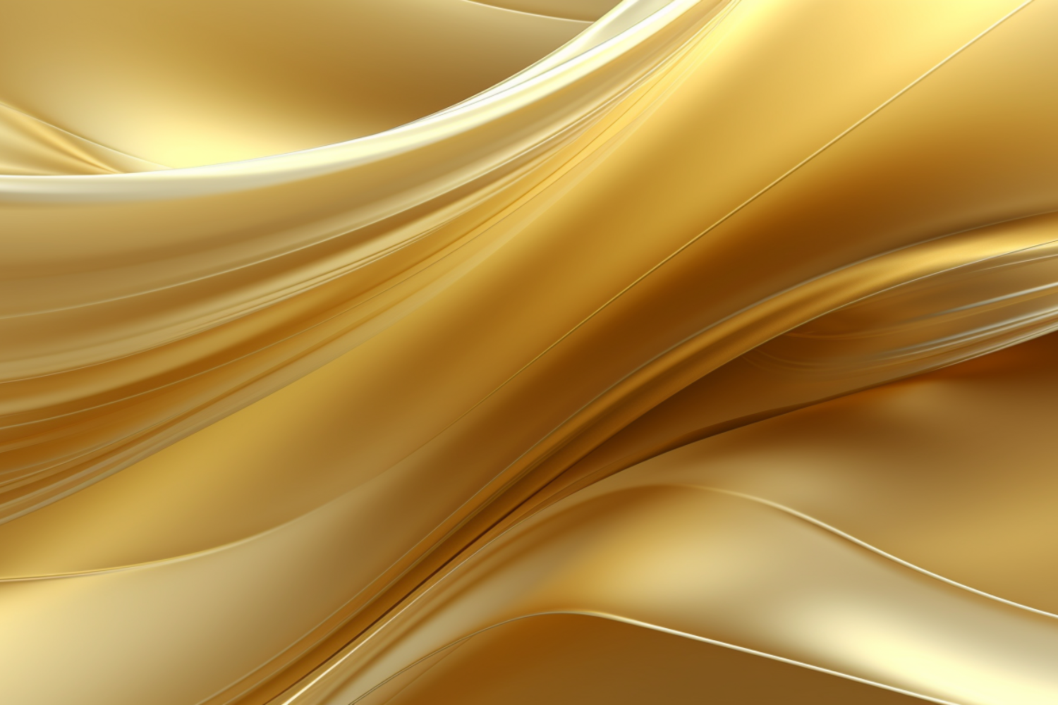 1500x1000 3D Golden Silk Wave Background Wallpaper Graphic by KiwiCakeStudio · Creative Fabrica