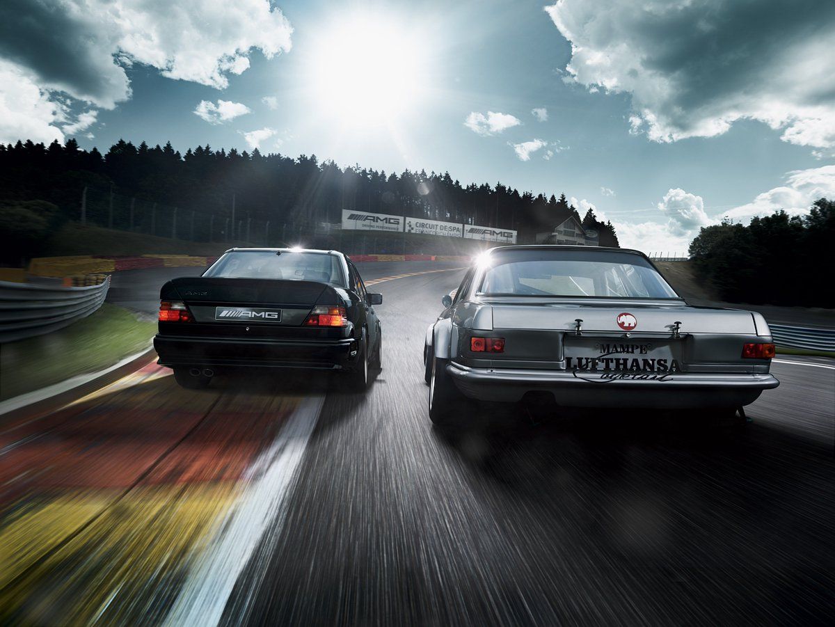 1200x901 This Month's Wallpaper Comes To You From The Famous Eau Rouge With Some Truly Classic Mercedes AMGs!