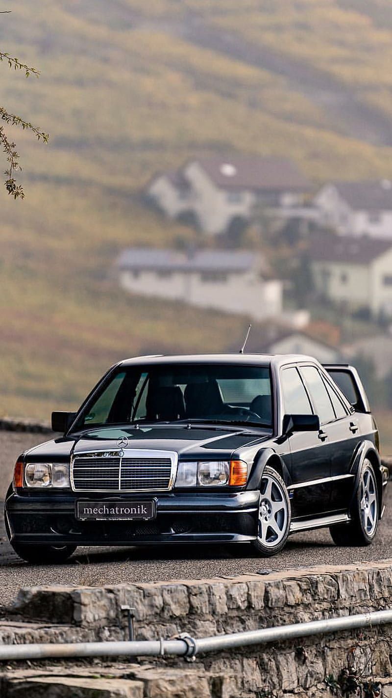 800x1422 Merc Classic, mercedes, amg, black, car, supercar, sports, america, old, HD phone wallpaper