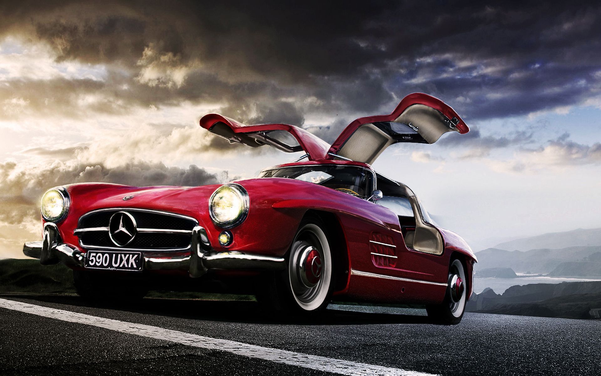 1920x1200 Mercedes Classic Wings: Stunning HD Vehicle Wallpaper