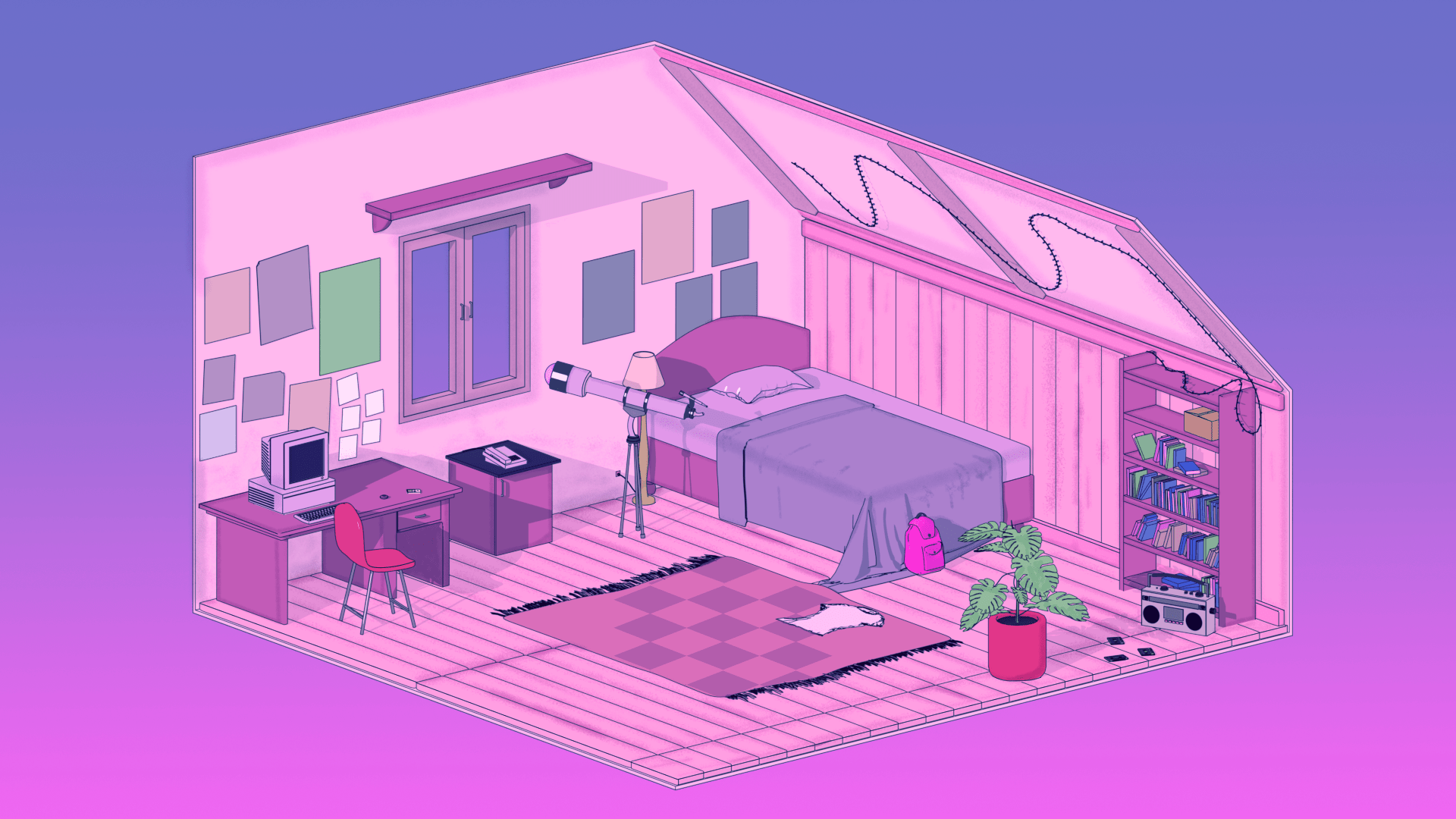 1920x1080 Lo Fi Art (done Using BI And Photohop)