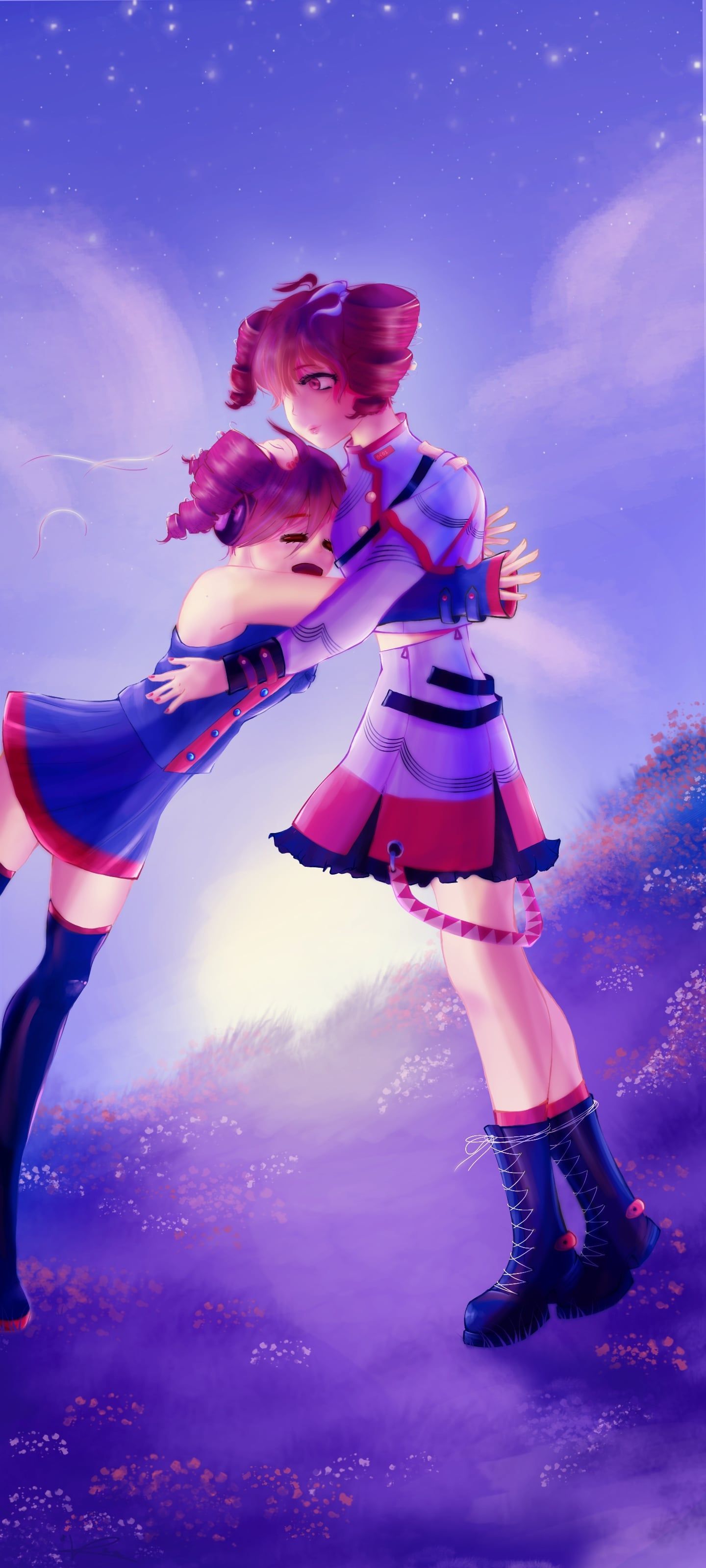 1440x3200 Teto UTAU And Teto AI Fanart Phone Wallpaper