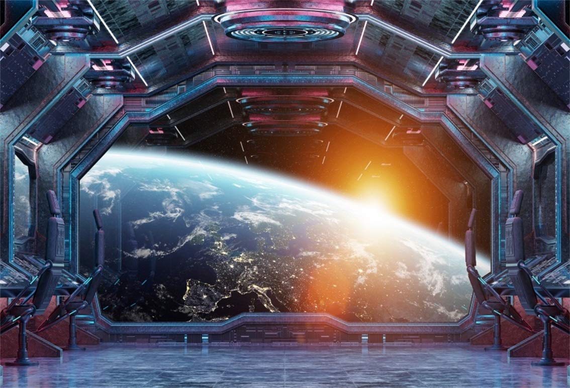 1134x772 Amazon.com : Leyiyi 10x6.5ft Space Station Backdrop Planetarium Banner Satellite Heavy Metal Universe Explore Science Reserch Earth Photo Background Kids Birthday Adult Portrait Shoot Studio Vinyl Prop Wallpaper