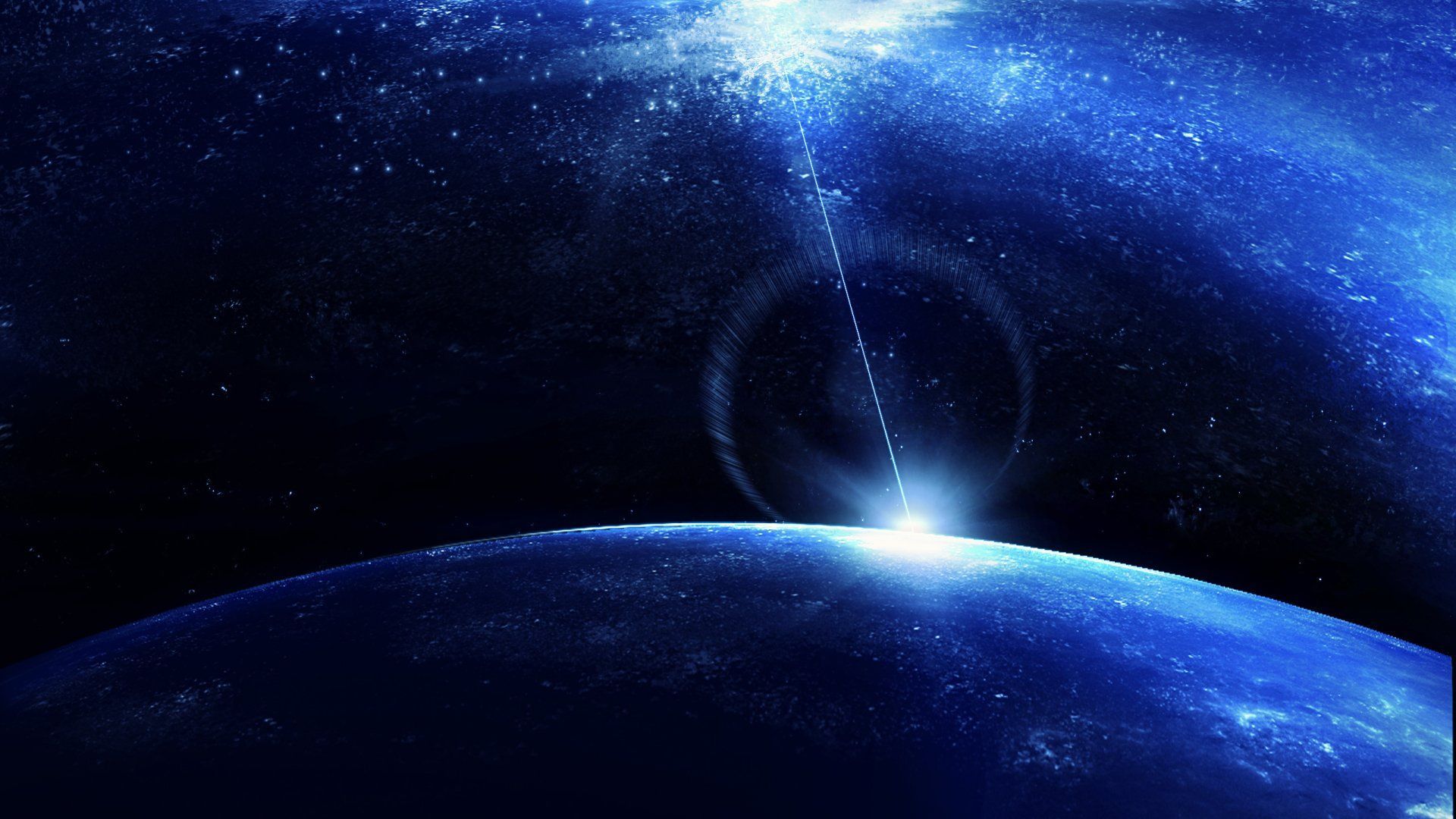 1920x1080 Starlight Horizon: Anime Planetarium HD Wallpaper