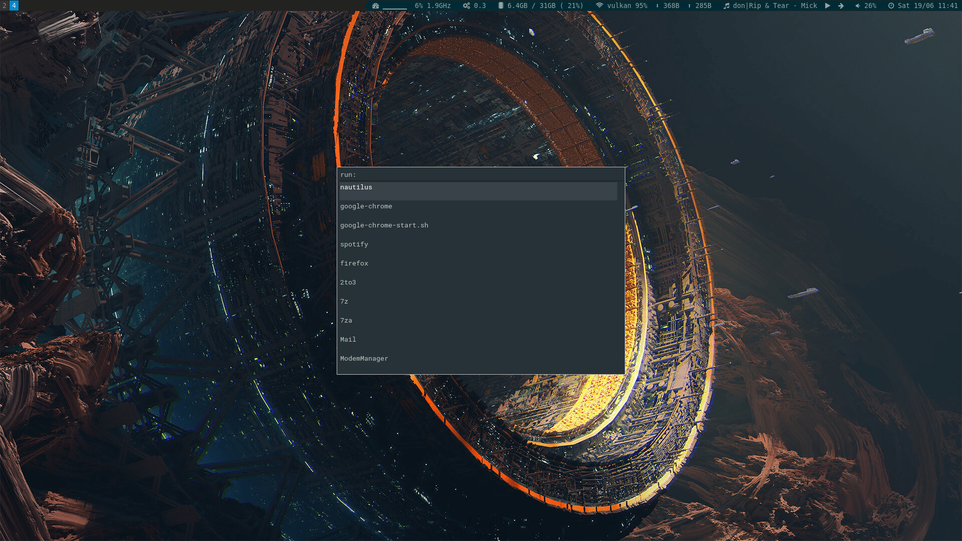 1920x1080 Switching to i3wm from Gnome