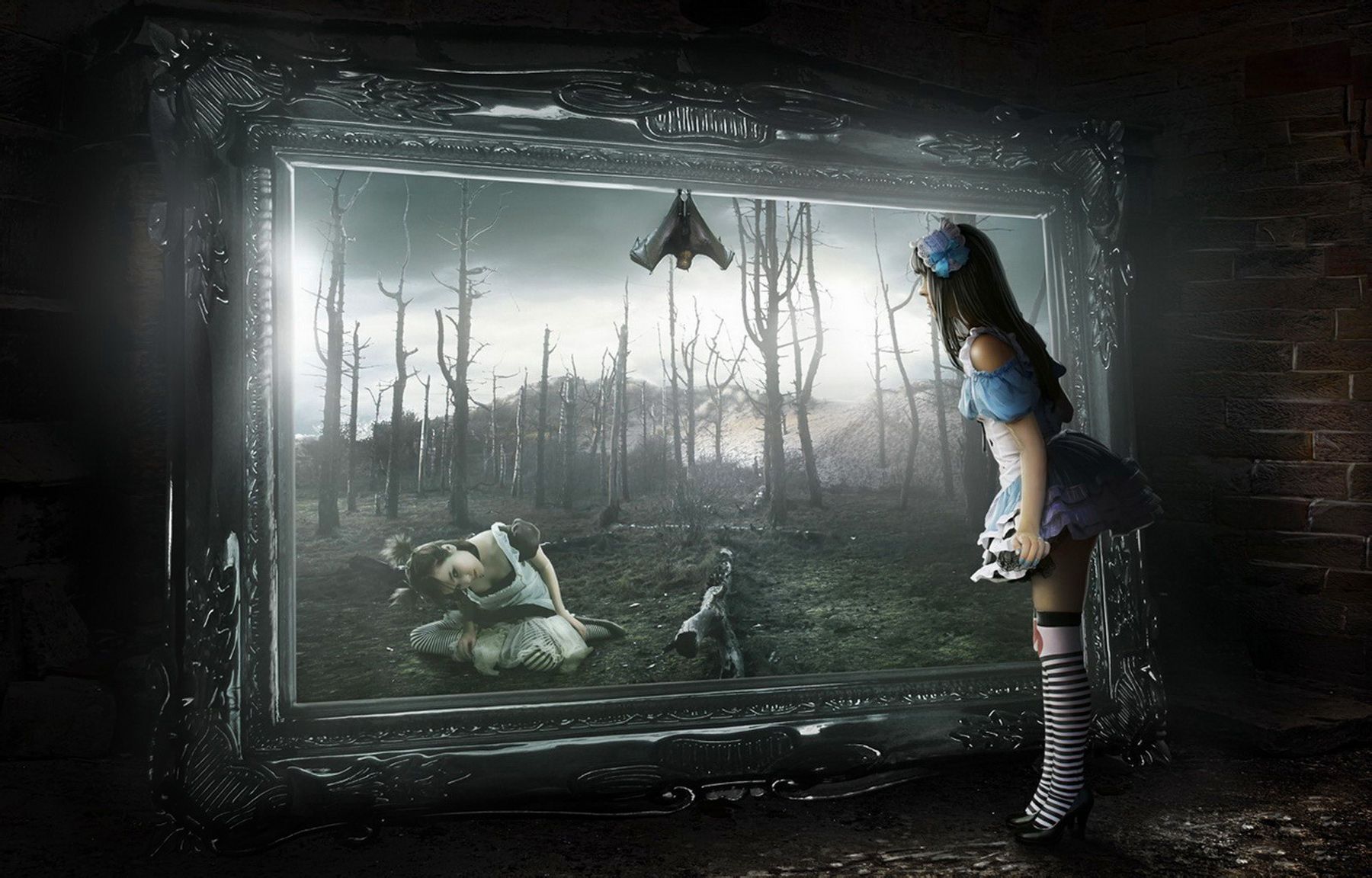 1800x1152 Creepy Girl Painting Fantasy Wallpaper​-Quality Free Image and Transparent PNG Clipart