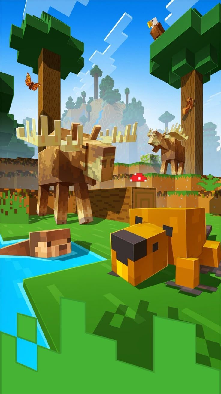 736x1308 Calming Naturalist Add On Minecraft Wallpaper