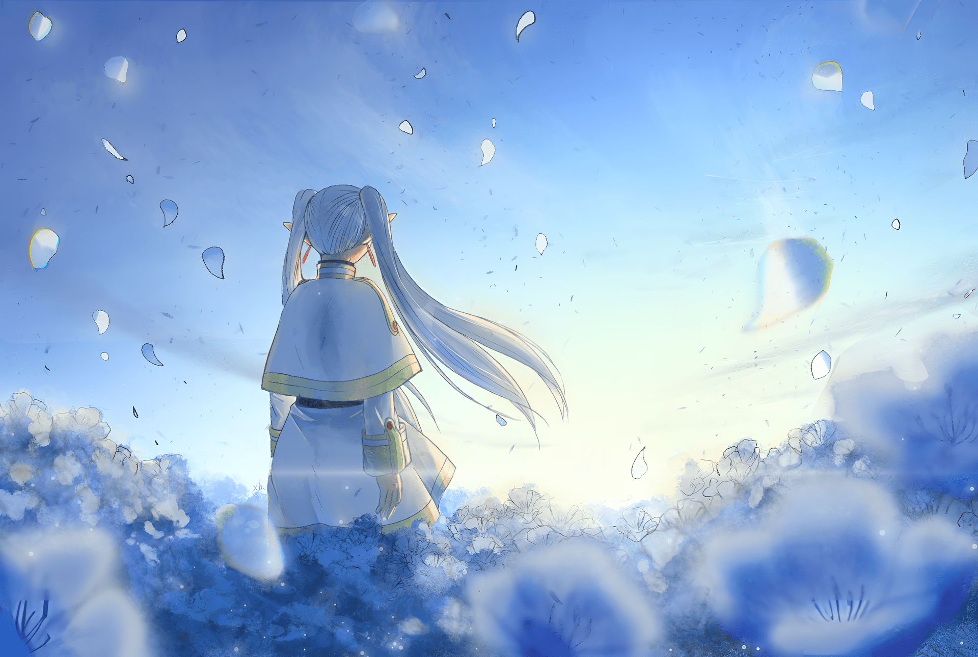 1920x1290 Frieren Beyond Journey's End HD Wallpaper: Enchanting Winter Serenity