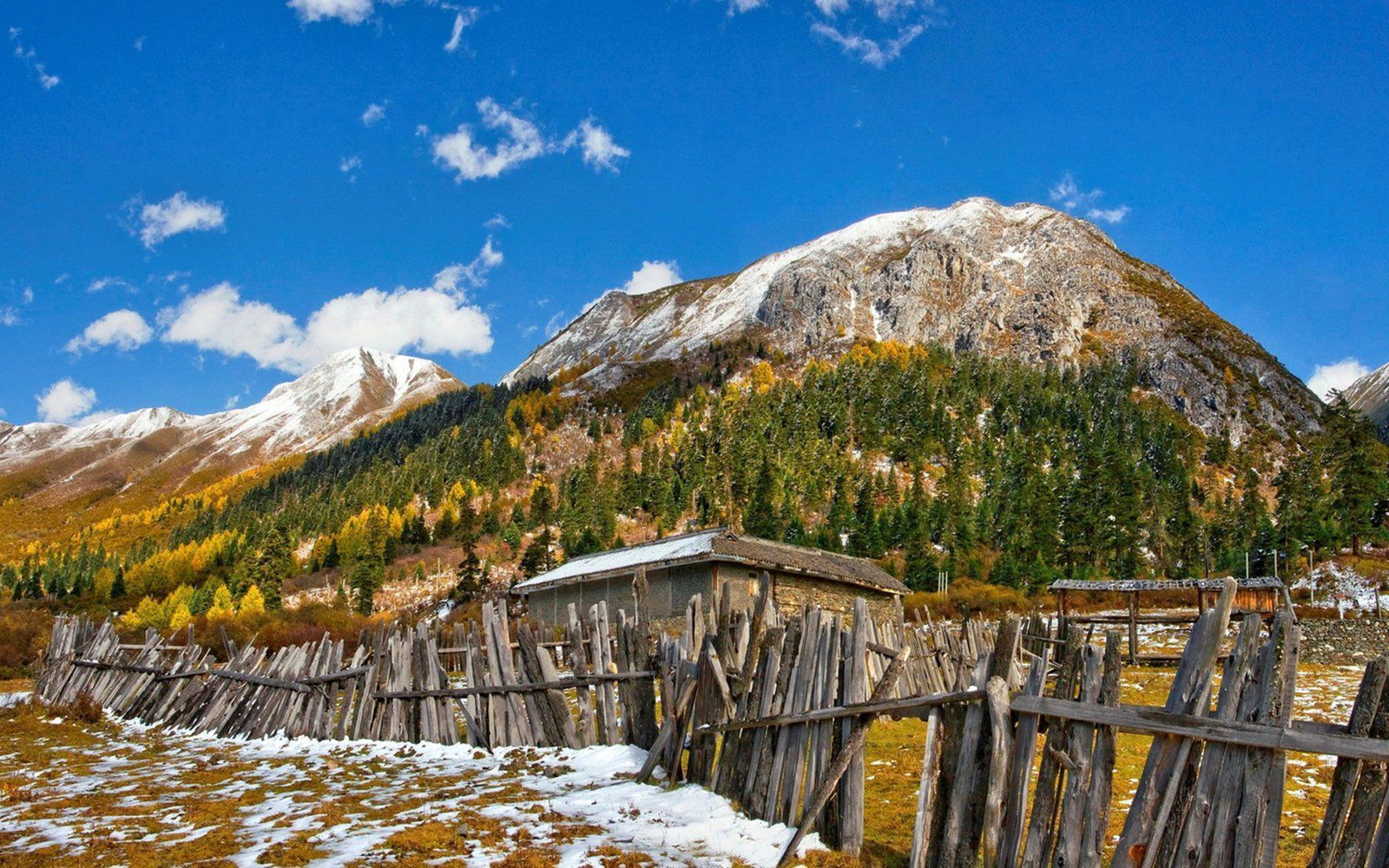1600x1000 Farm At The End Of Winter HD Wallpaper 578108 :