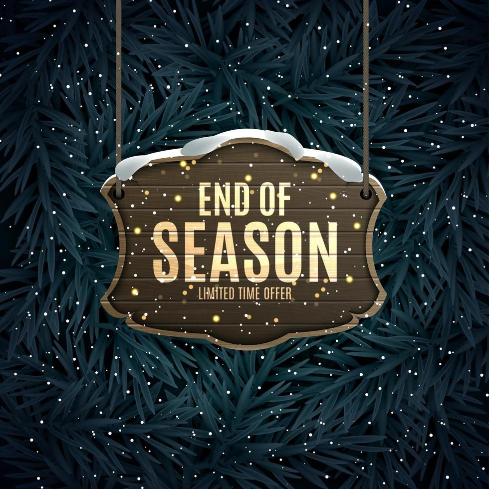 980x980 Winter End of Season Sale Background Design