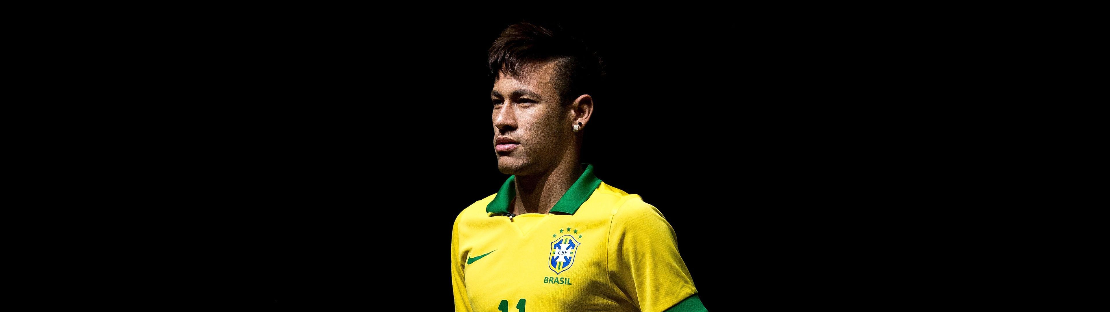3840x1080 Neymar Jr Wallpaper 4K, Black background