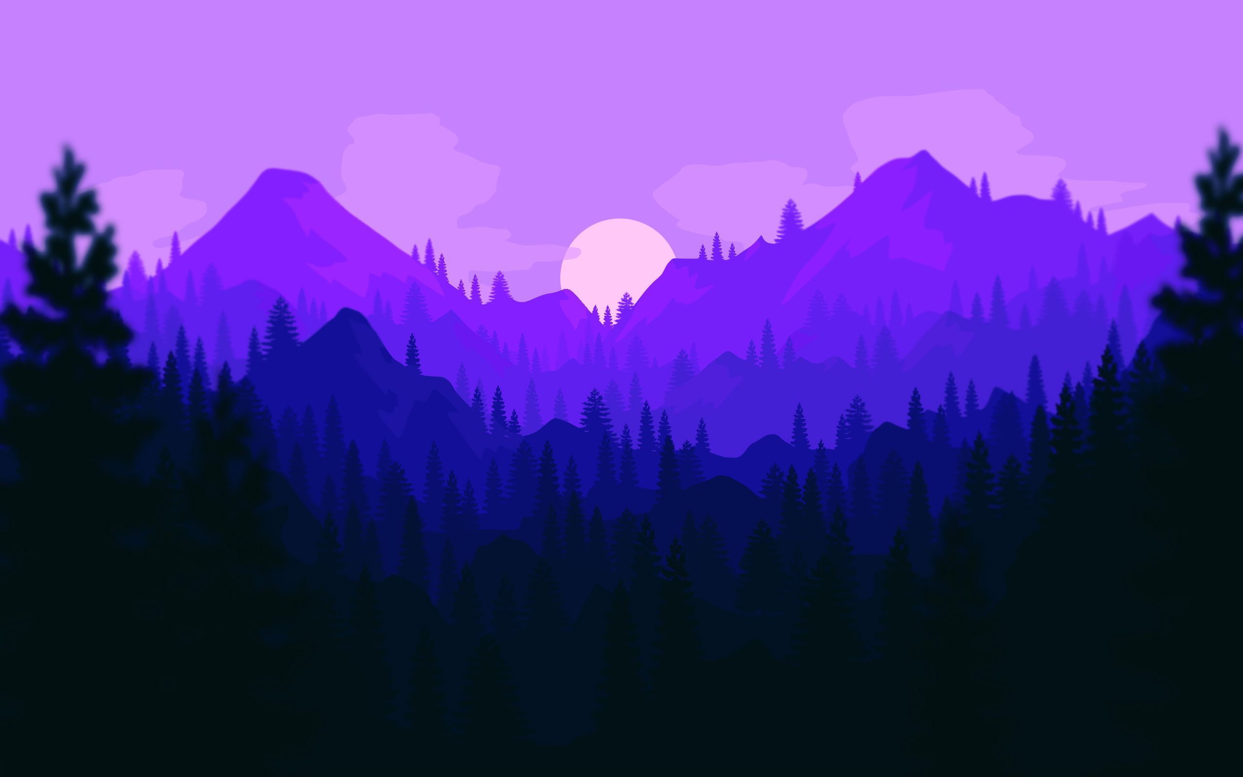 2560x1600 Purple Clean Wallpaper
