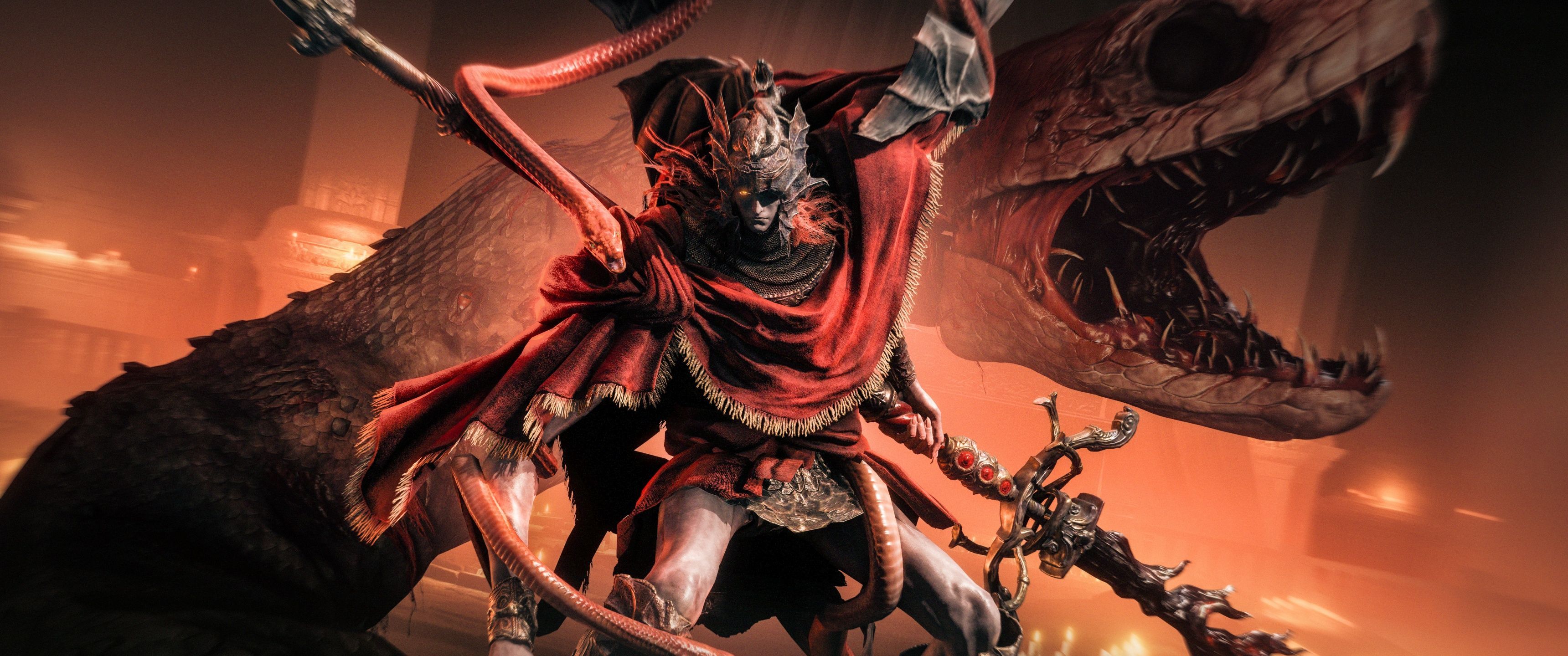 3440x1440 Messmer the Impaler Wallpaper 4K, Elden Ring, Boss Fight, 5K, 8K