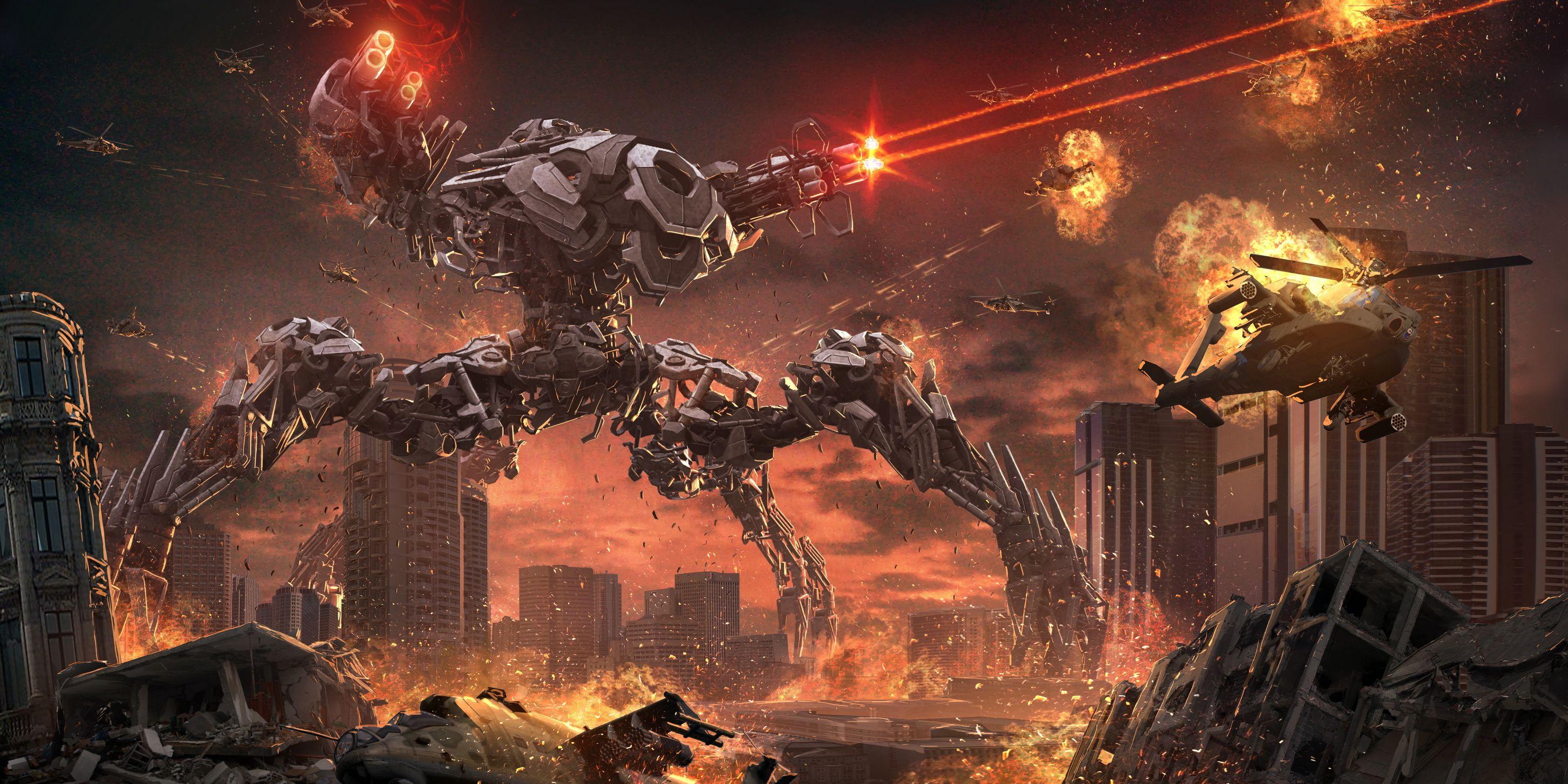 3000x1500 The war of the future Desktop Wallpaper FREE on