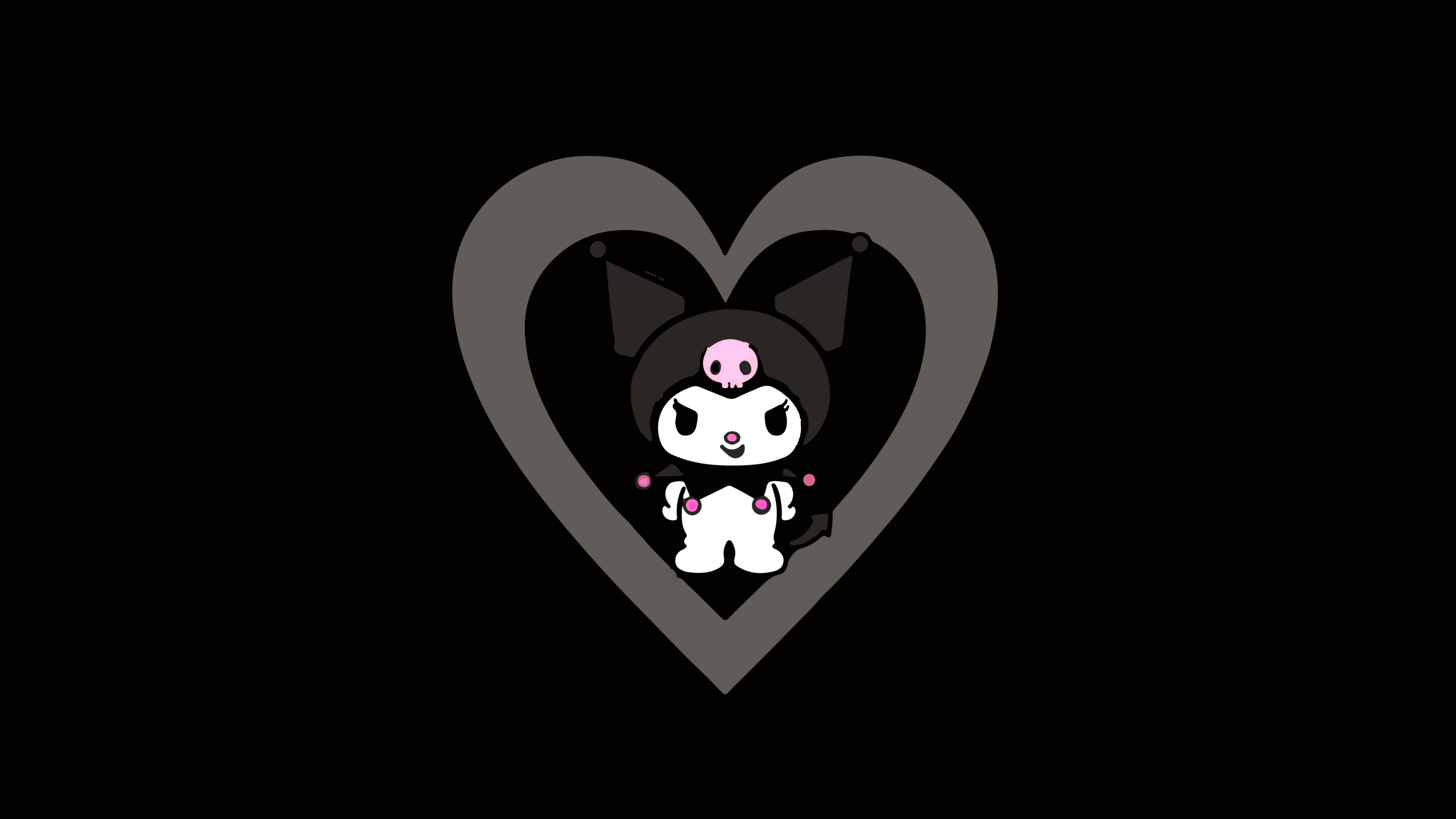 3840x2160 Kuromi Wallpaper 4K, Dark aesthetic, Sanrio, Cheeky