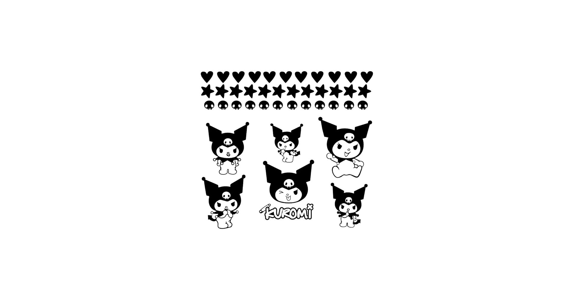 1910x1000 Vinyl Wall Art Decal x 9 Each Cool Fun Anime Inspiring Design Sticker for Home Kids Room Playground Gaming Room Playroom Comics Storefront Decor