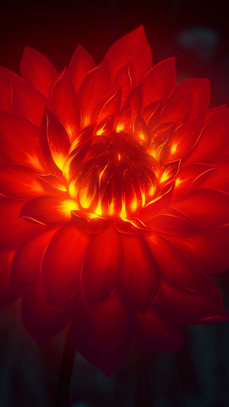938x1668 Download Wallpaper 938x1668 Peony, Flower, Red, Art Iphone 8 7 6s 6 For Parallax HD Background