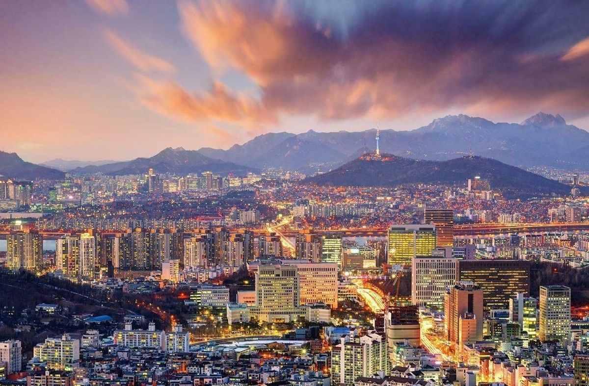 1200x787 SEOUL SOUTH KOREA SKYLINE GLOSSY POSTER PICTURE PHOTO PRINT tower view 3764