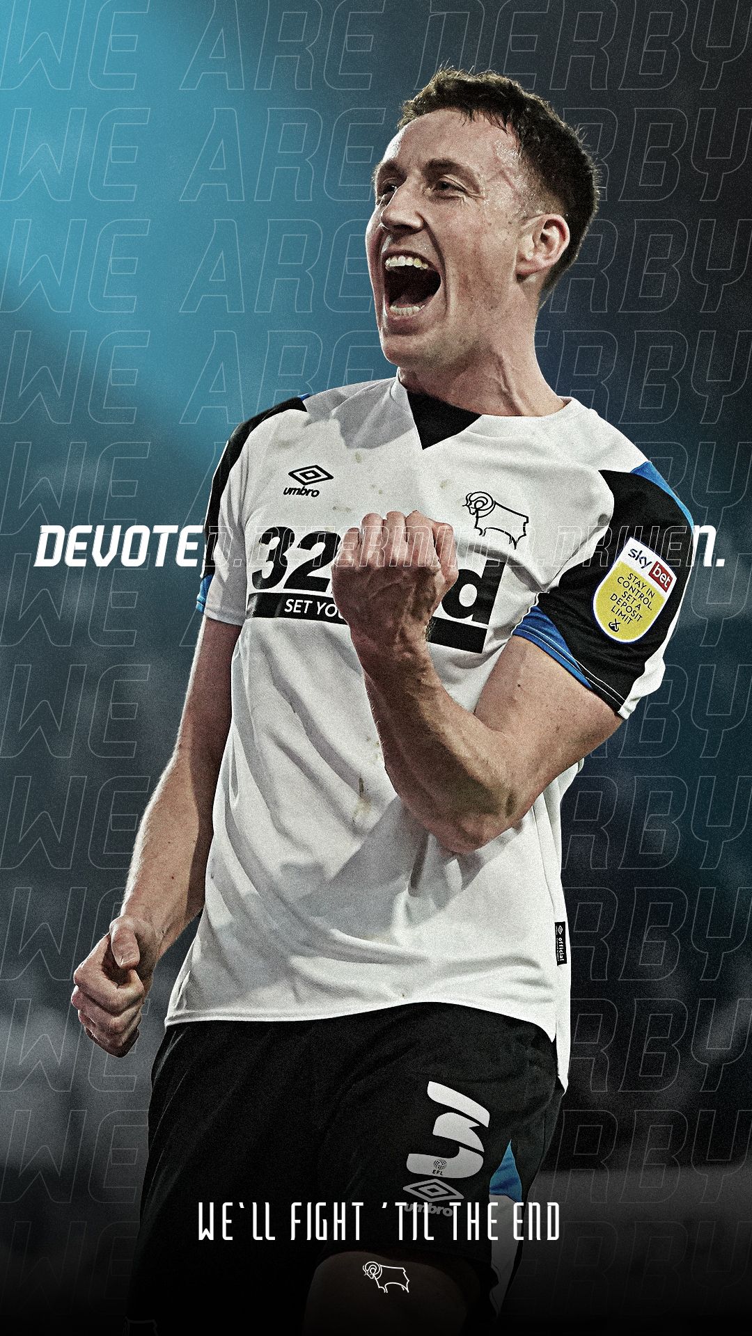 1080x1920 Devoted, Determined, Driven: Download Your New Look Derby County Wallpaper!