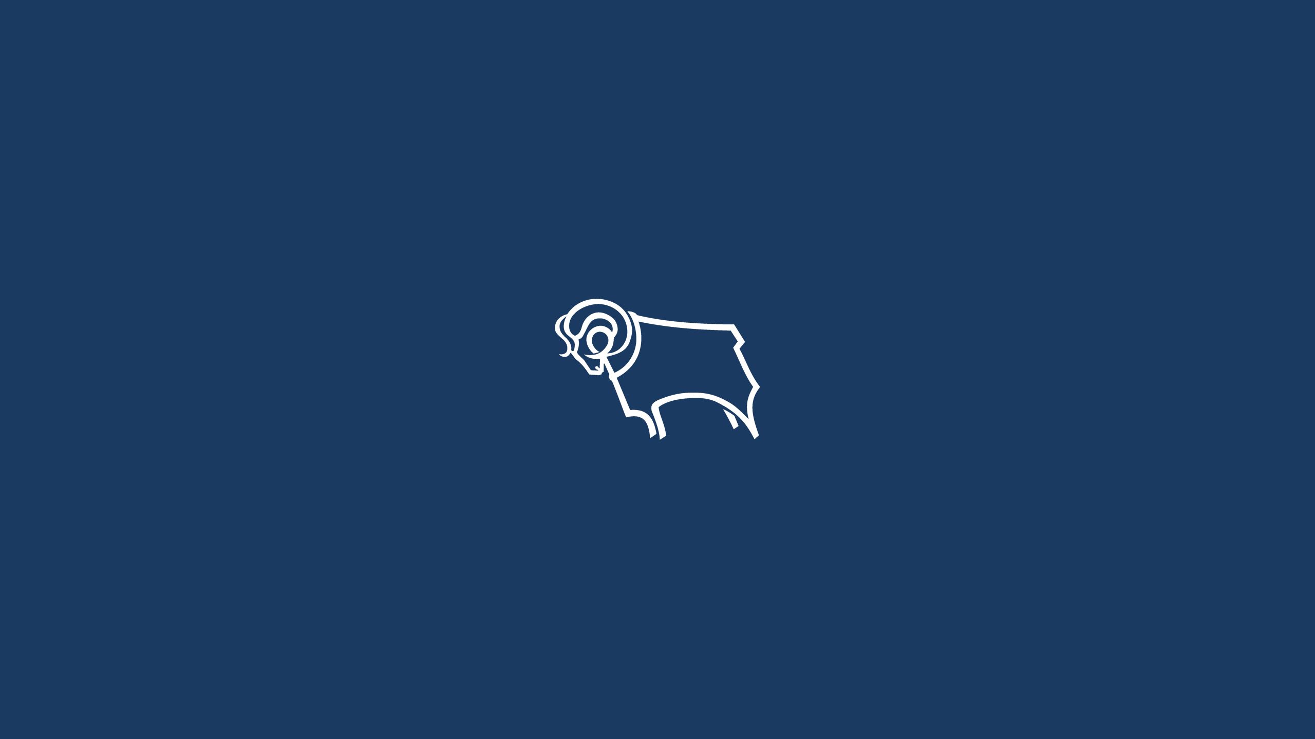 2560x1440 Emblem Logo Soccer Blue Background HD Derby County F.C Wallpaper