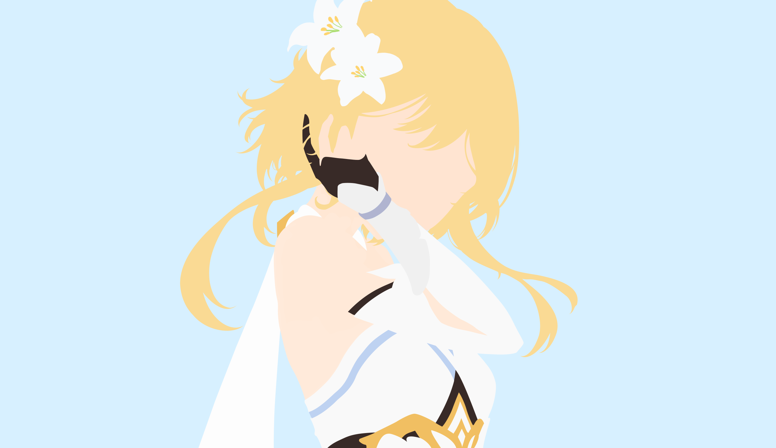2650x1530 Made A Lumine Minimalist Wallpaper For Those That Want! : R Genshin_Impact