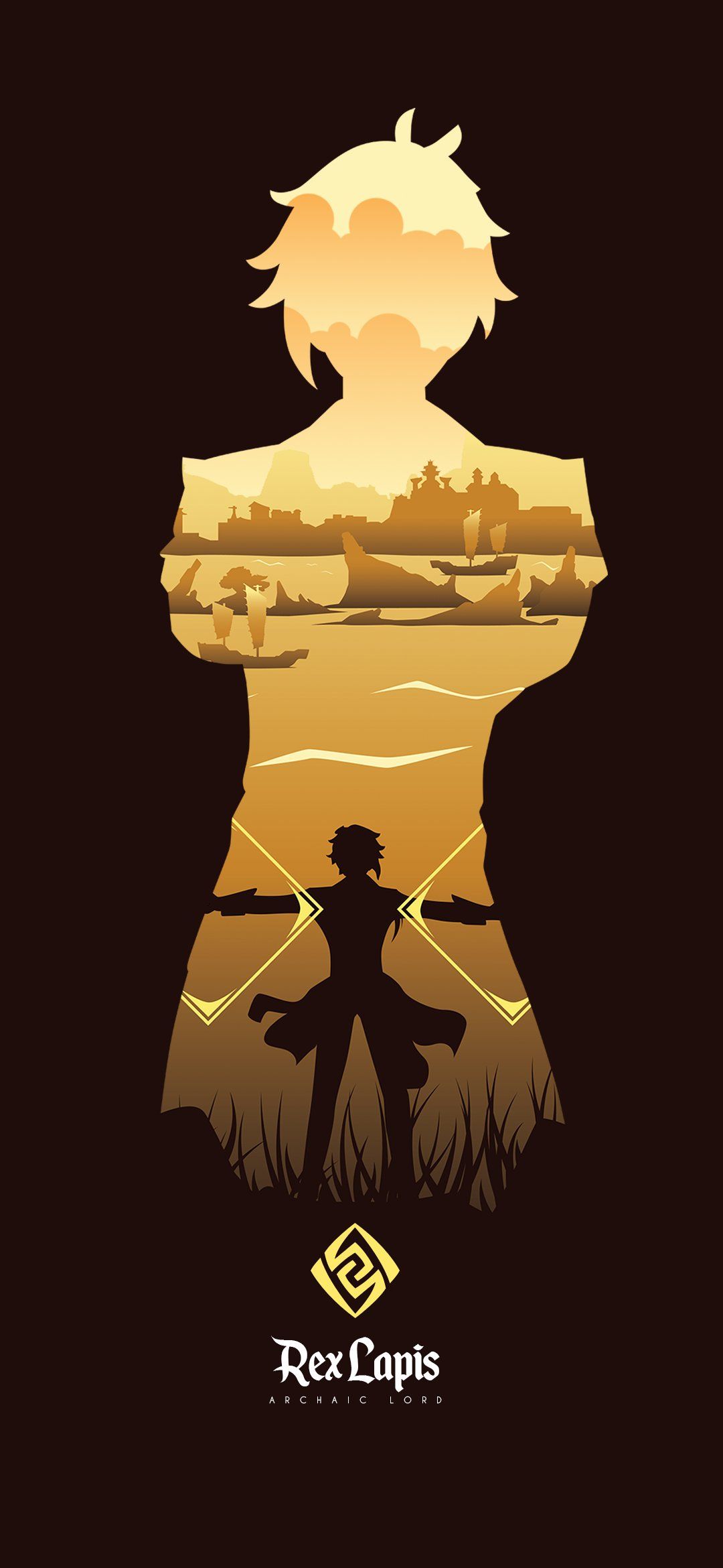 1080x2340 Genshin Impact Minimalist Phone Wallpaper