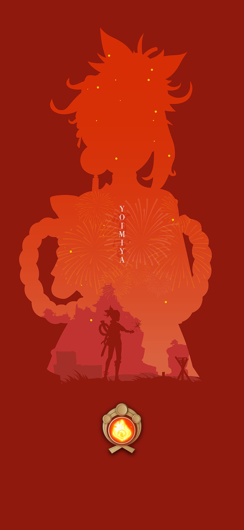 850x1840 Genshin minimalist HD wallpaper