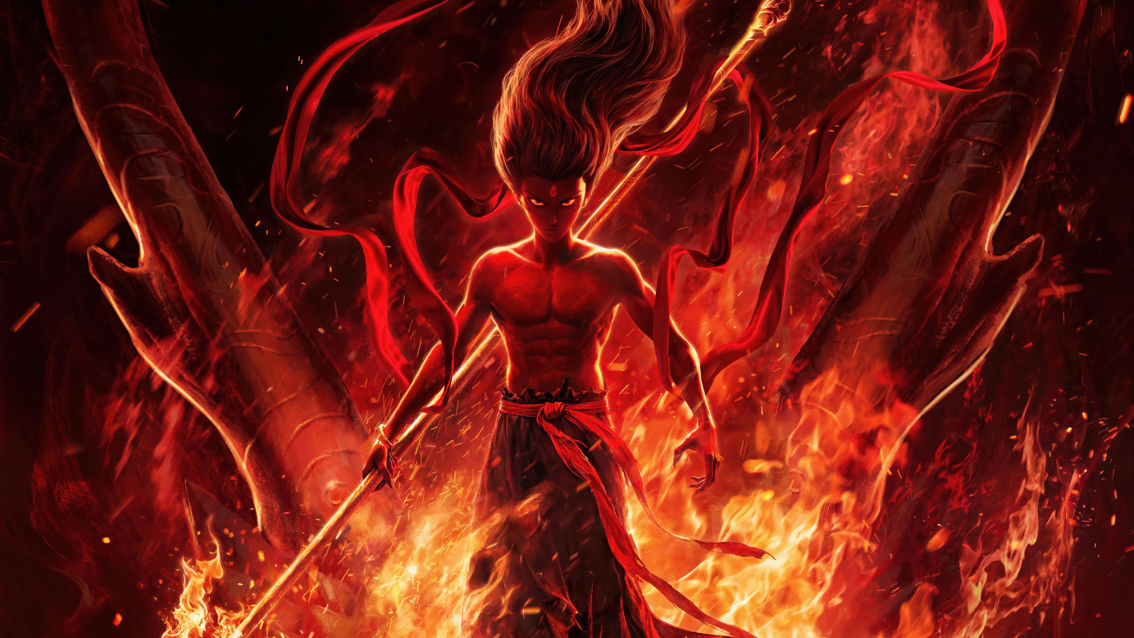 3840x2160 Nezha 2: Inferno Reborn