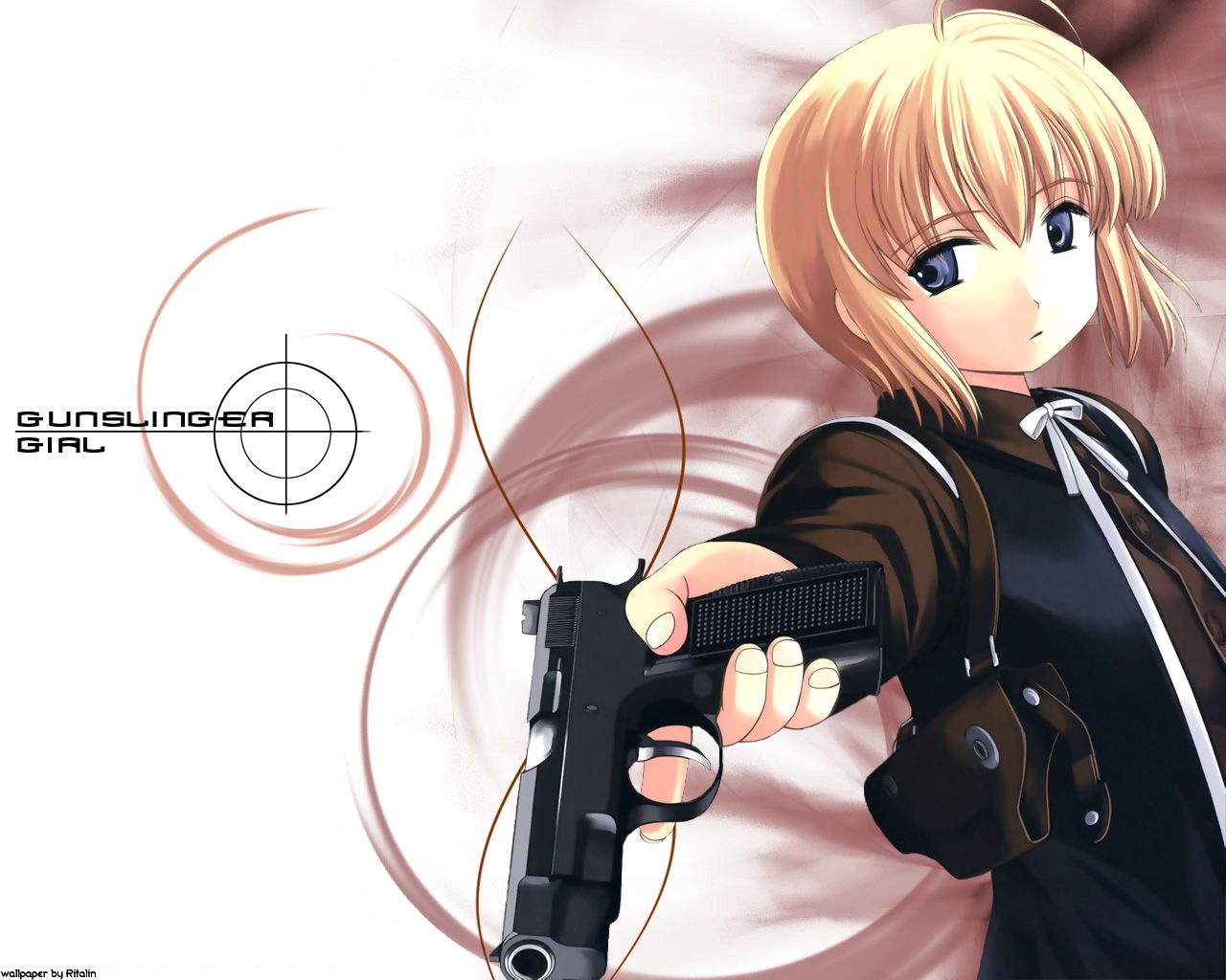 1280x1024 gun gunslinger girl rico weapon. konachan.net.com Anime Wallpaper