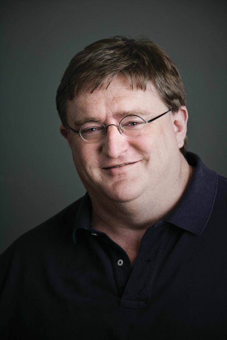 736x1104 HD wallpaper: Gabe Newell, Steam (software), Valve, Valve Corporation, men with glasses