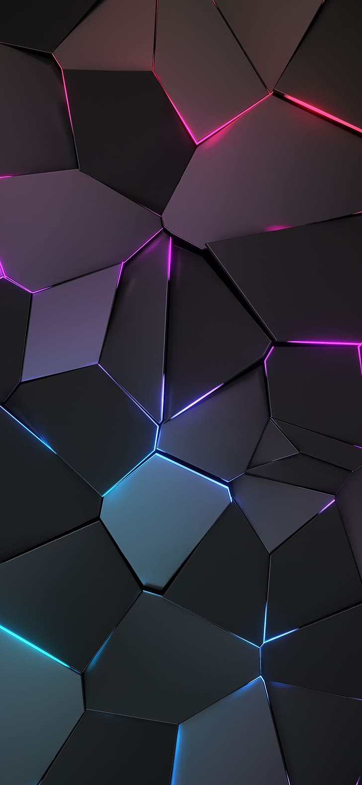 728x1577 Portrait display, vertical, geometry, shapes, digital art, HD wallpaper
