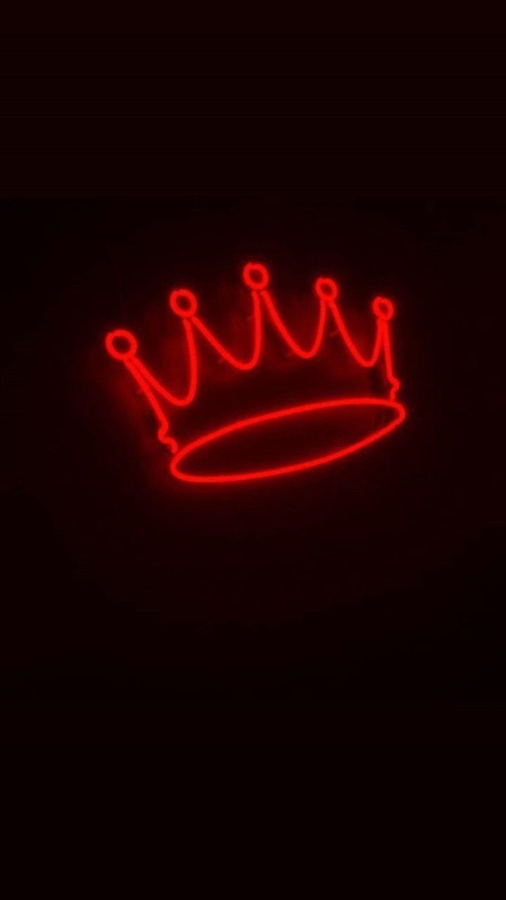 720x1280 Red Neon Crown Sign