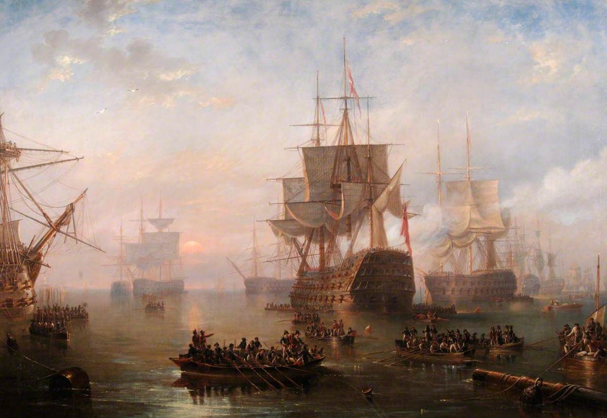 1200x826 John Wilson Carmichael (1799 1868) 'Victory' Anchored Off The Isle Of Wight 76 Museum Of The Royal Navy