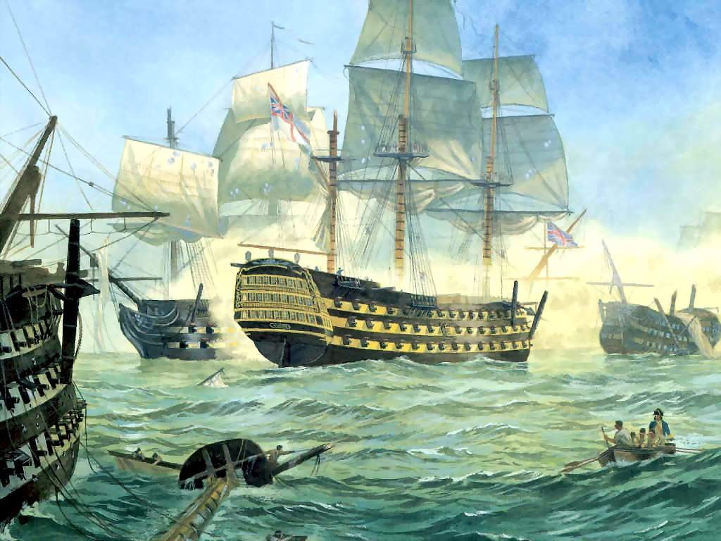 1024x768 Assorted galleon ships on body of water painting, sailing ship, artwork, Royal Navy, ship HD wallpaper