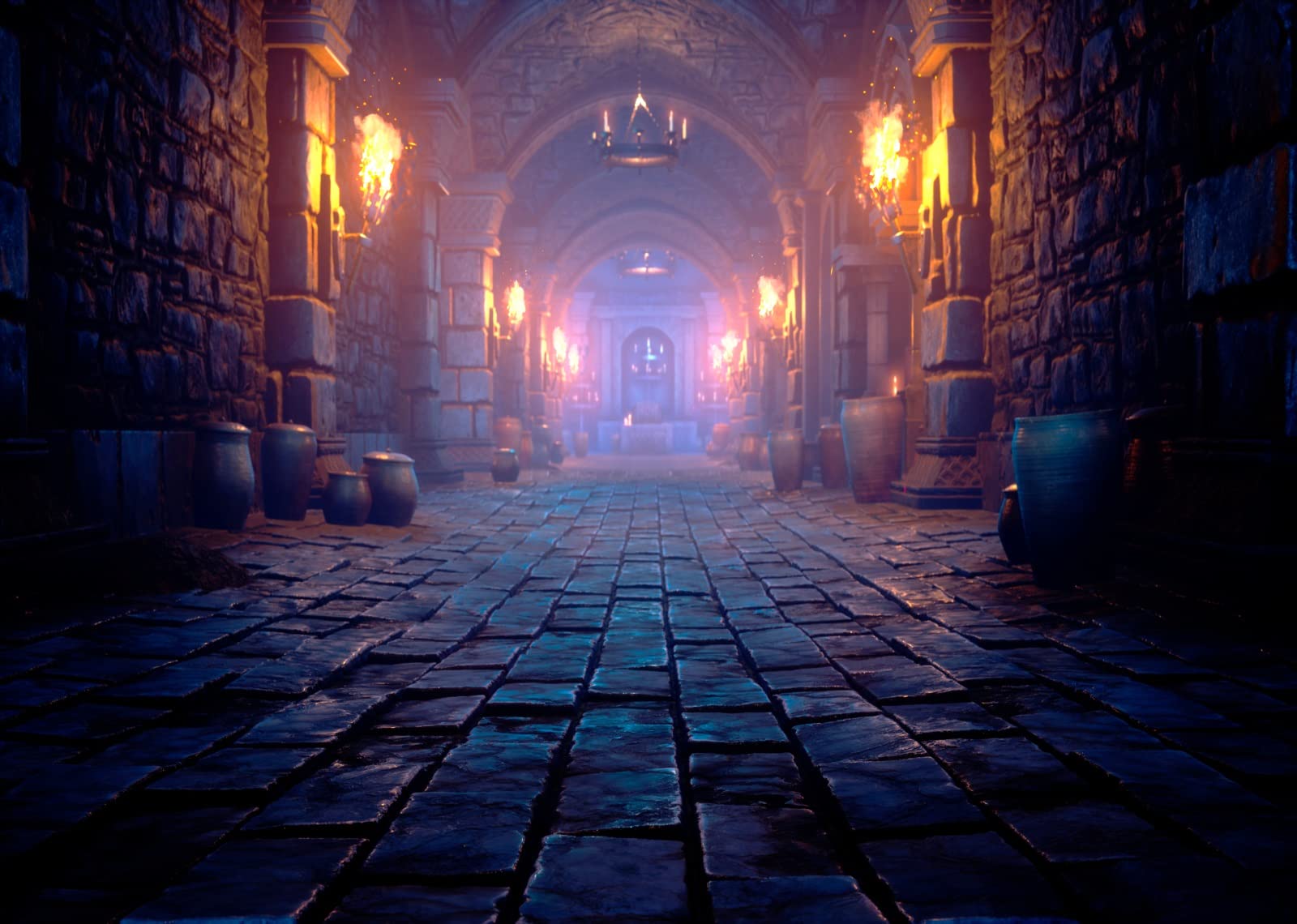 1600x1140 Amazon.com : BELECO 7x5ft Fabric Scary Medieval Catacombs Photography Backdrop Endless Dungeon with Torches Ancient Castle Dragon Cave Mysterious Nightmare Halloween Background Horror Party Supplies Photo Props
