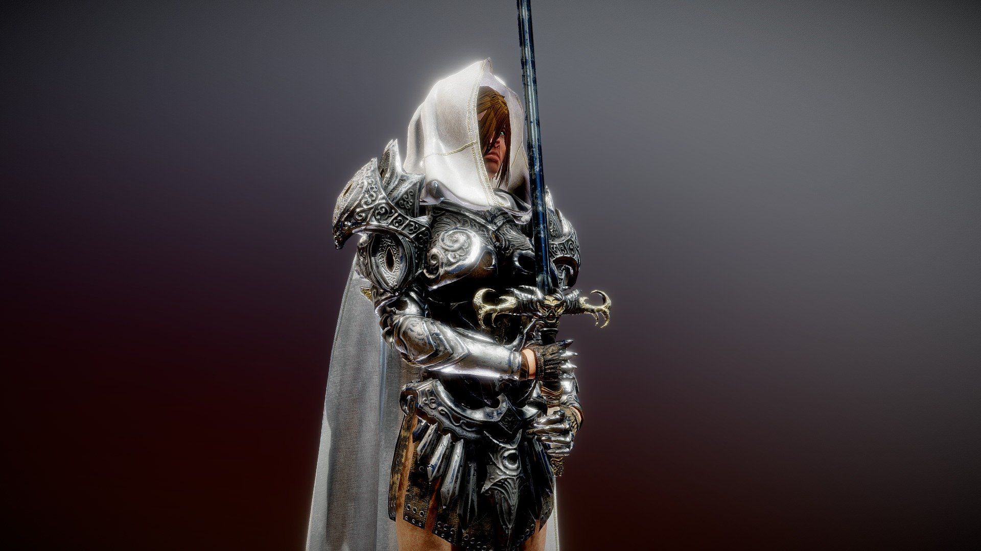 1920x1080 Female Knight model by xrenou [86de03e]