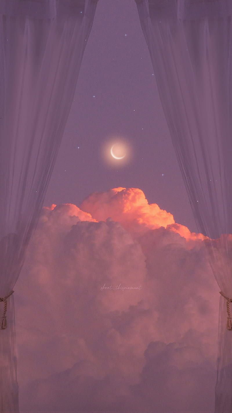 800x1422 Once upon a dream, aesthetics, cloud, dreamscape, dreamy, magical, moon, moonlight, HD phone wallpaper