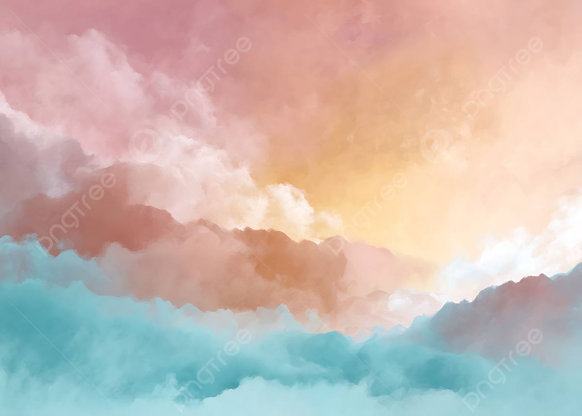 1200x857 Dreamlike Pastel Sky And Soft Clouds Over A Serene Mountain Landscape At Sunset For Wall Art Design, Dreamlike, Pastel, Sky Background Image And Wallpaper for Free Download