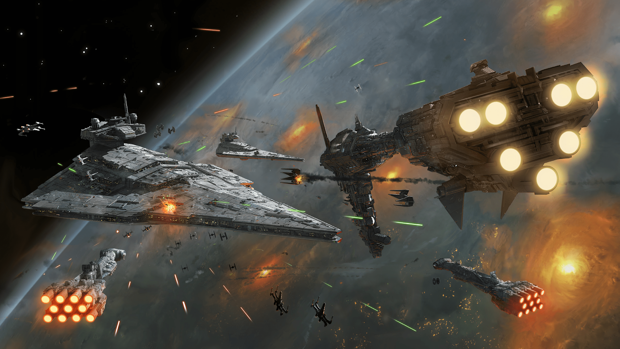 2560x1440 Star Wars Fleet Wallpaper