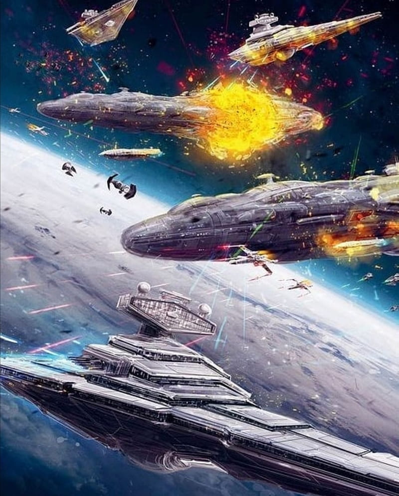 800x996 Fleet battle, starwars battle, HD phone wallpaper