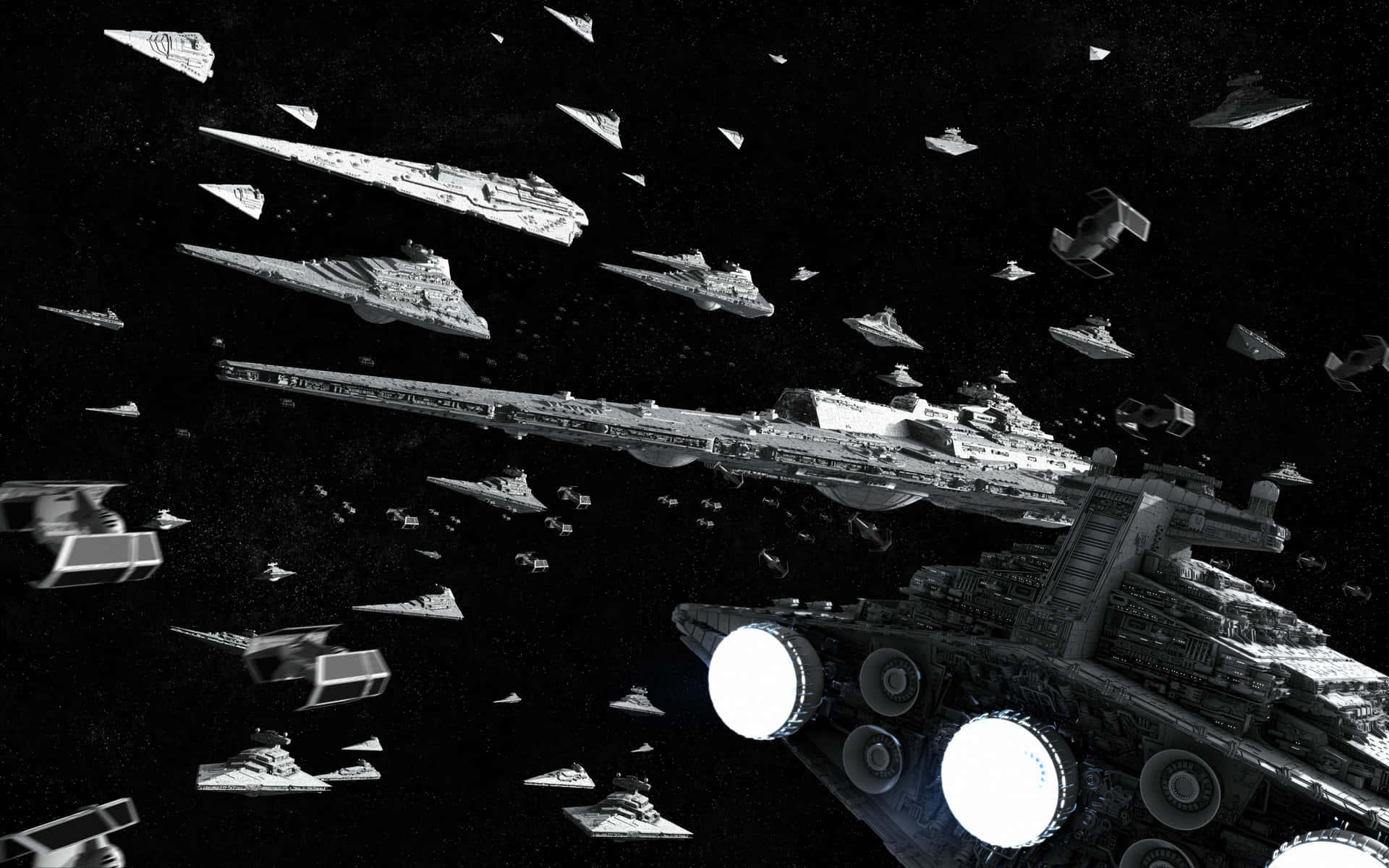 1920x1200 Download Star Wars Space Battle Fleet Formation Wallpaper