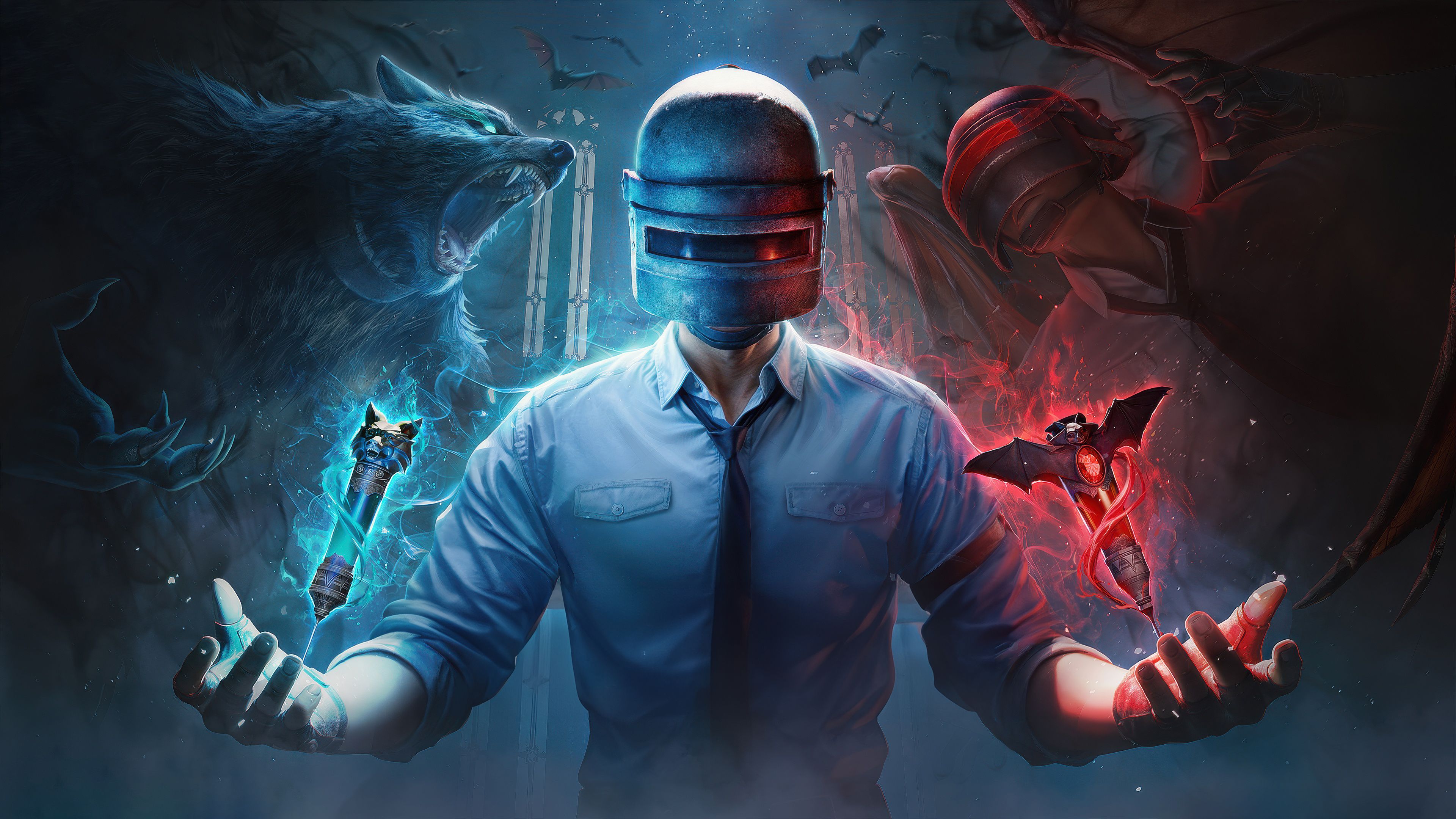 3840x2160 PUBG helmet Wallpaper 4K, Key Art, 2024 Games