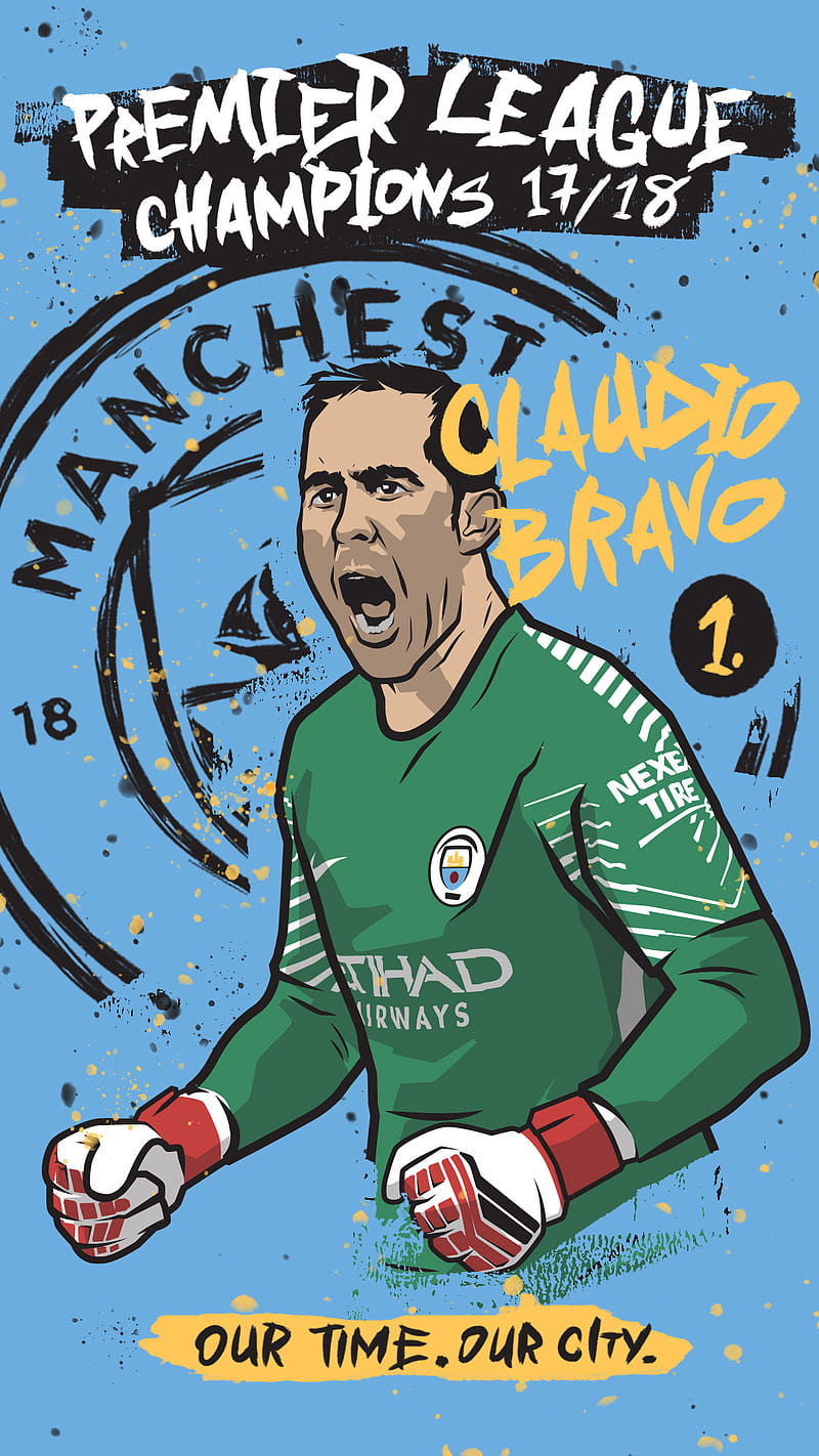 800x1422 1206x2622px, 2K free download. Claudio Bravo, football, man city fc, manchester city fc, HD phone wallpaper