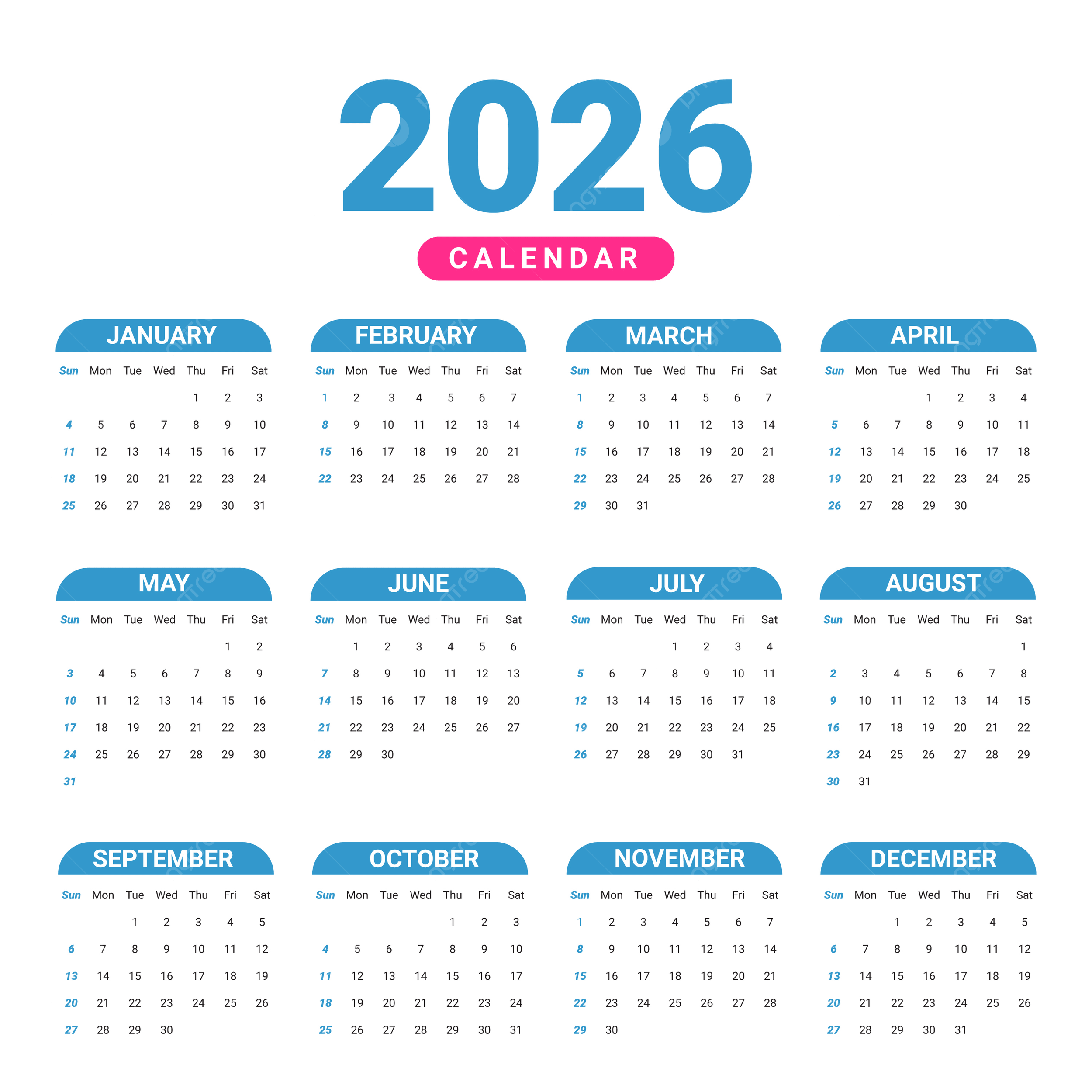2500x2500 Calendar PNG Transparent Image Free Download
