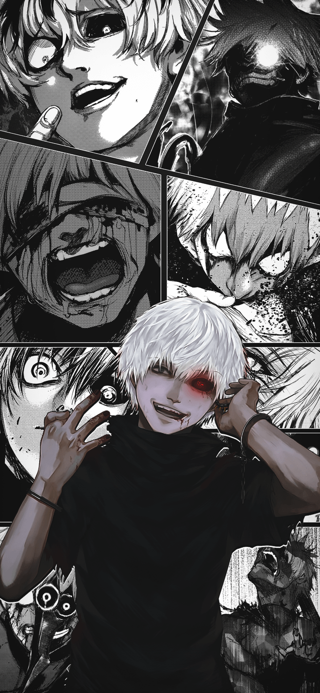 640x1386 A Ken Kaneki wallpaper that I made some time ago :D