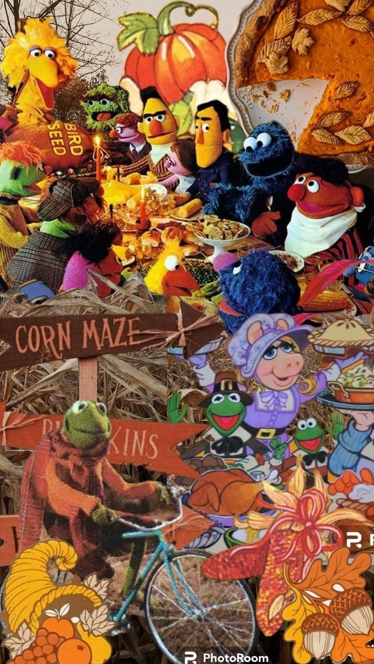 736x1307 Muppets (& Sesame Street) Thanksgiving aesthetic wallpaper