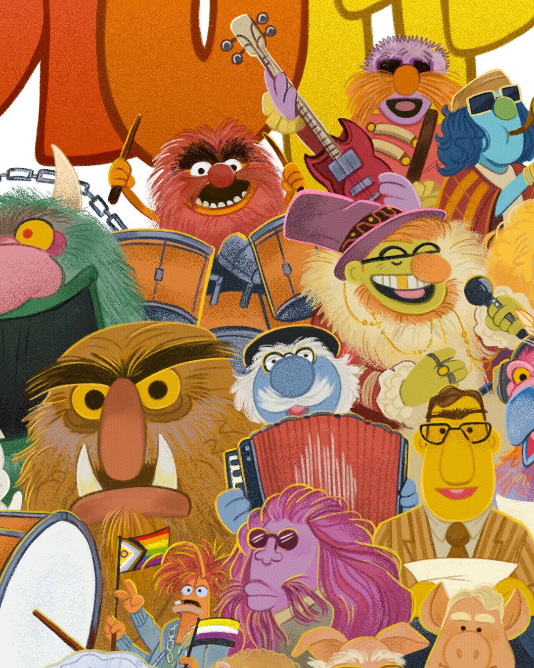 1080x1350 I finally finished my new huge illustration based on one my favorite show, The Muppets! Jim Henson's work is one of the reason